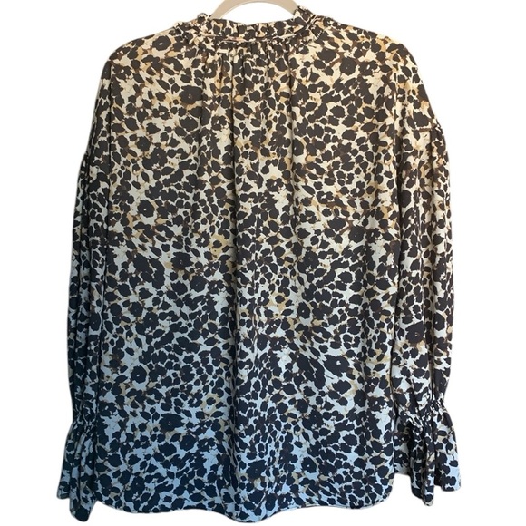 Sanctuary women’s animal print blouse women’s size small oversized office fall - Picture 8 of 11